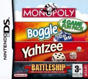 4 Game Fun Pack - Monopoly + Boggle + Yahtzee + Battleship
