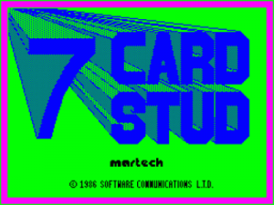 7 Card Stud (1986)(Martech Games)[a] ROM