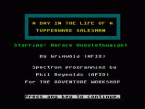 A Day In The Life Of A Tupperware Salesman (1995)(The Adventure Workshop)(Side B) ROM