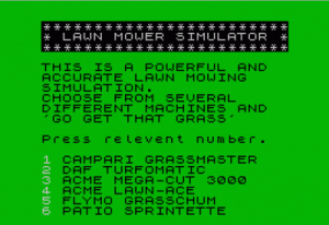 Advanced Lawnmower Simulator II (1990)(JA Software)[128K] ROM