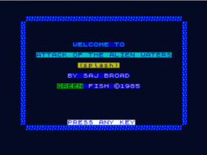 Attack Of The Alien Waters (1985)(Green Fish Software Enterprise) ROM