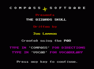 Blood Of Bogmole III - Wizards Skull (1986)(Compass Software)[master Tape]