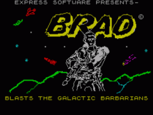 Brad Blasts The Galactic Barbarians (1983)(Express Software)