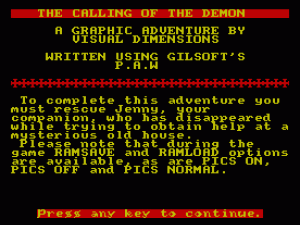 Calling Of The Demon, The (1987)(Visual Dimensions)