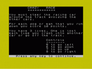 Crazy Race (1982)(C-Tech)[16K]