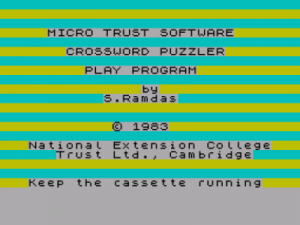 Crossword Puzzler (1983)(National Extension College Trust)(Side A)[16K]