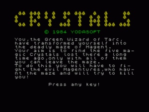 Crystals (1984)(Yodasoft) ROM