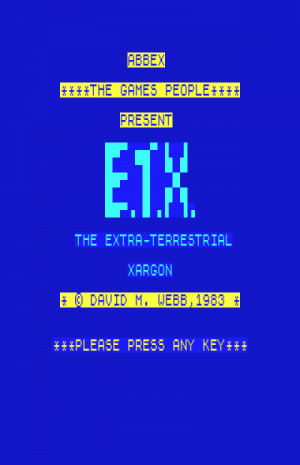 E.T.X. - The Extra-Terrestrial Xargon (1983)(Abbex Electronics)[a] ROM