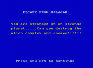 Escape From Malagar (19xx)(-) ROM