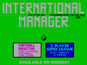 International Manager (1986)(D&H Games) ROM