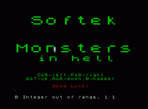 Monsters In Hell (1983)(Softek Software International)[16K] ROM