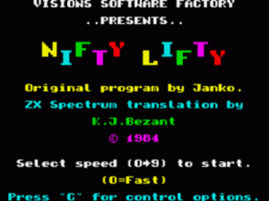 Nifty Lifty (1984)(Visions Software Factory)[a] ROM