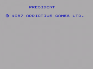 President (1987)(Addictive Games)[SpeedLock 3] ROM